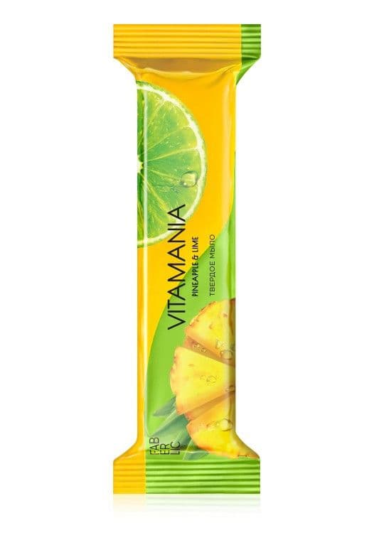 Твердое мыло «Ананас и лайм Vitamania» Faberlic
