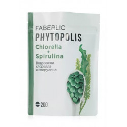 Водоросли хлорелла и спирулина прессованные Faberlic