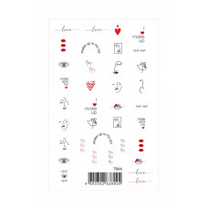Переводные наклейки для дизайна ногтей «Я люблю макияж» Faberlic